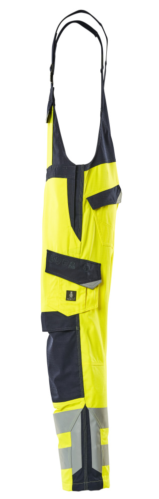 MASCOT Davos Bib & Brace with kneepad pockets 13869 Hi-vis Yellow/dark Navy