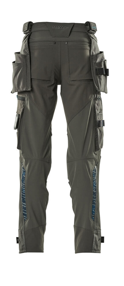 MASCOT ADVANCED Trousers with holster pockets 17031 Dark Anthracite