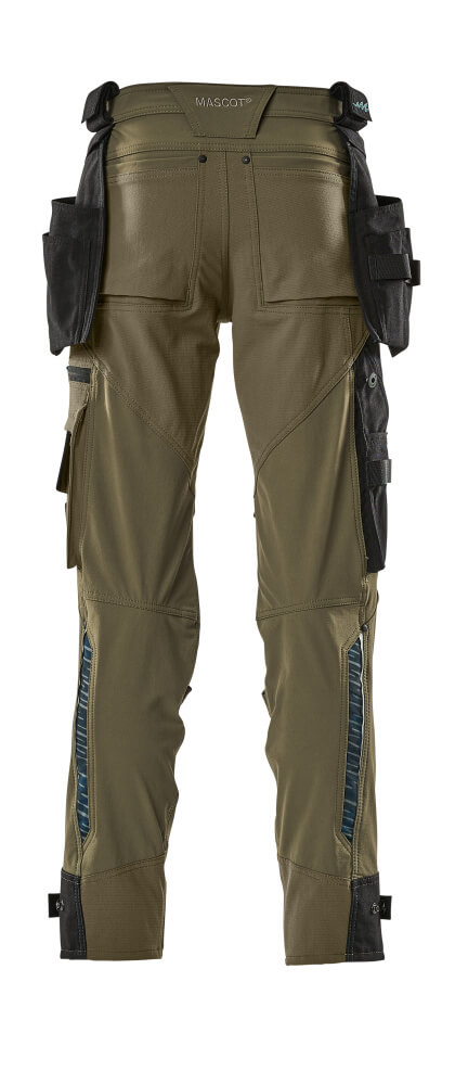 MASCOT ADVANCED Trousers with holster pockets 17031 Moss Green