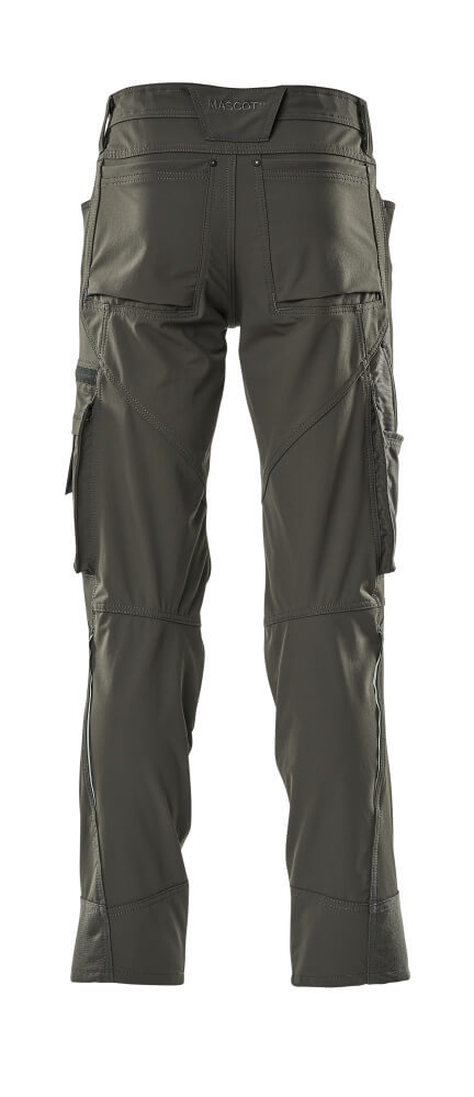 MASCOT Ultimate Stretch Work Trousers with kneepad pockets 17179 Dark Anthracite