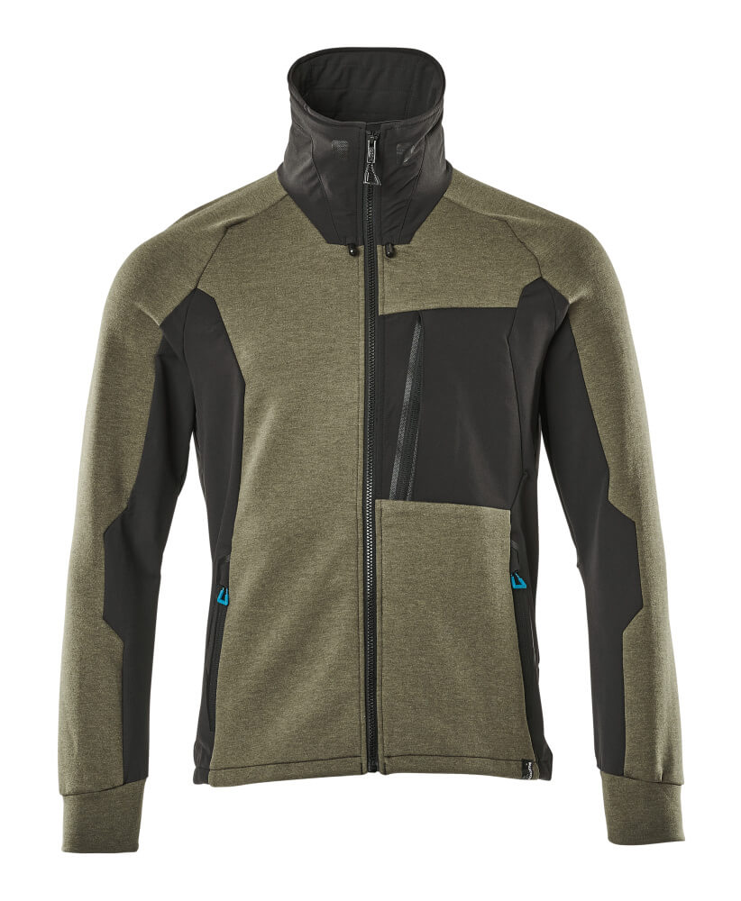 MASCOT ADVANCED Sweatshirt with zipper 17484 Moss Green/black