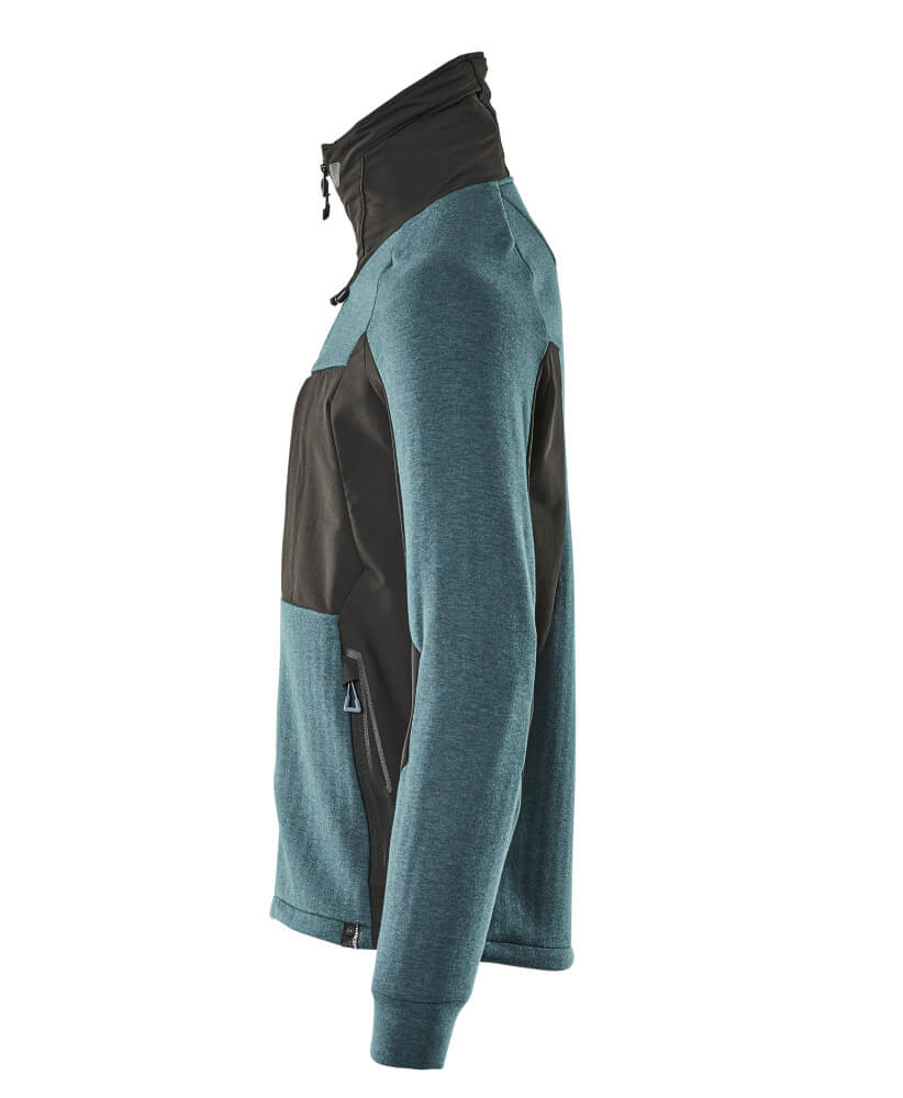 MASCOT ADVANCED Sweatshirt with zipper 17484 Dark Petroleum/black