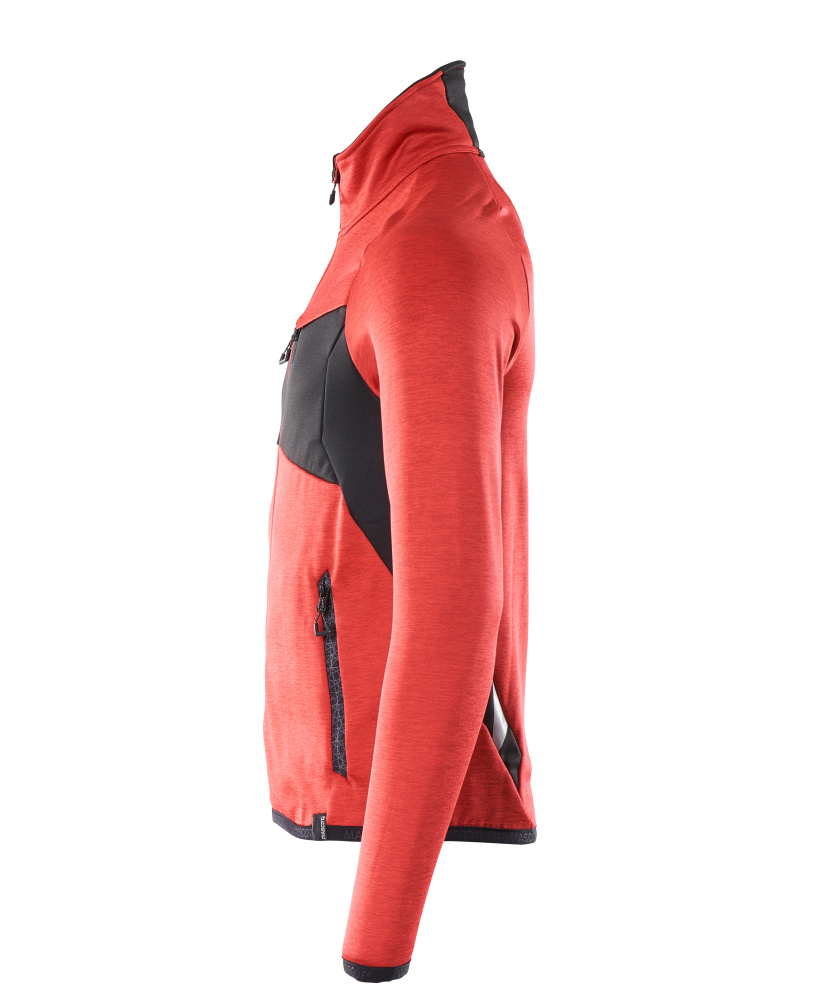 MASCOT ACCELERATE Fleece Jumper with zipper 18103 Traffic Red/black