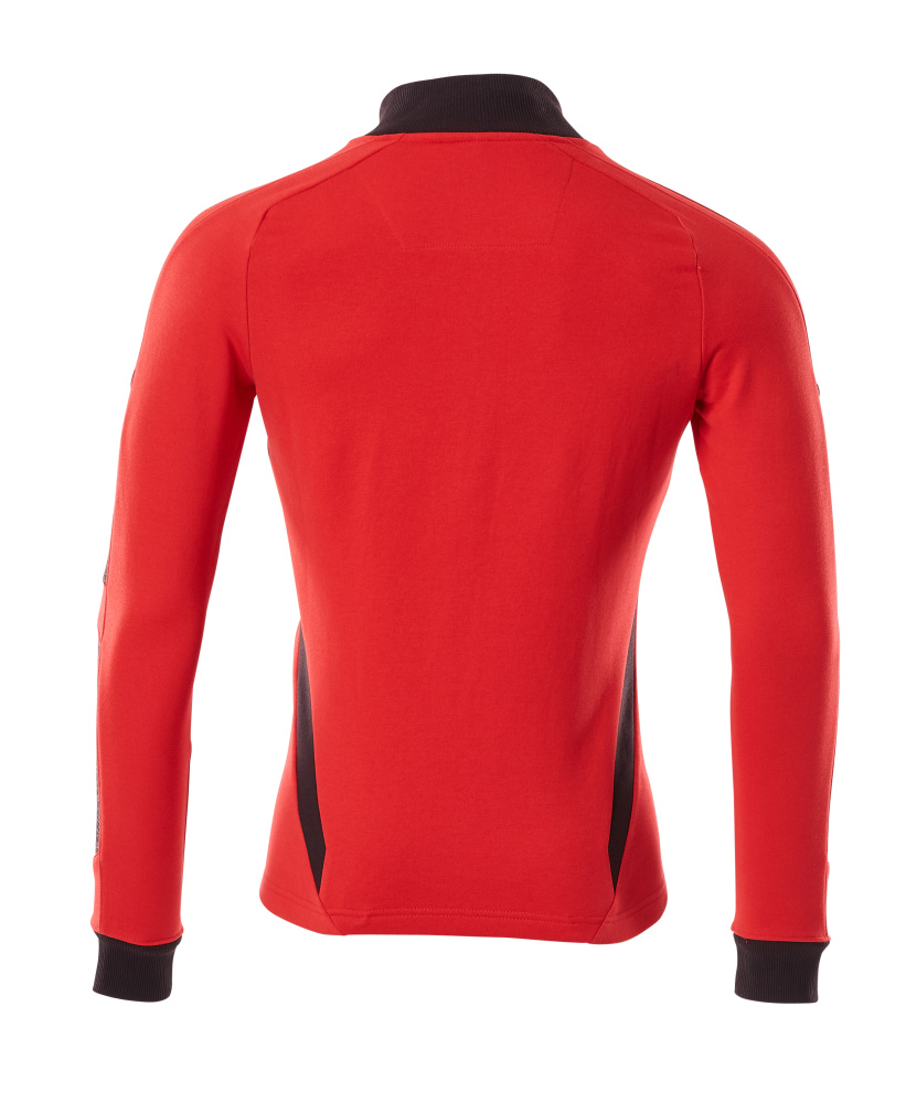 MASCOT ACCELERATE Sweatshirt with zipper 18484 Traffic Red/black