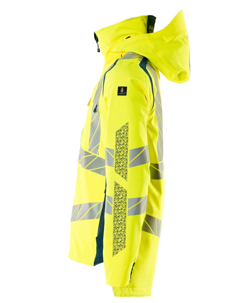 MASCOT ACCELERATE SAFE Outer Shell Jacket 19001 Hi-vis Yellow/dark Petroleum