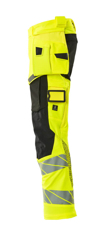 MASCOT ACCELERATE SAFE Trousers with holster pockets 19031 Hi-vis Yellow/black
