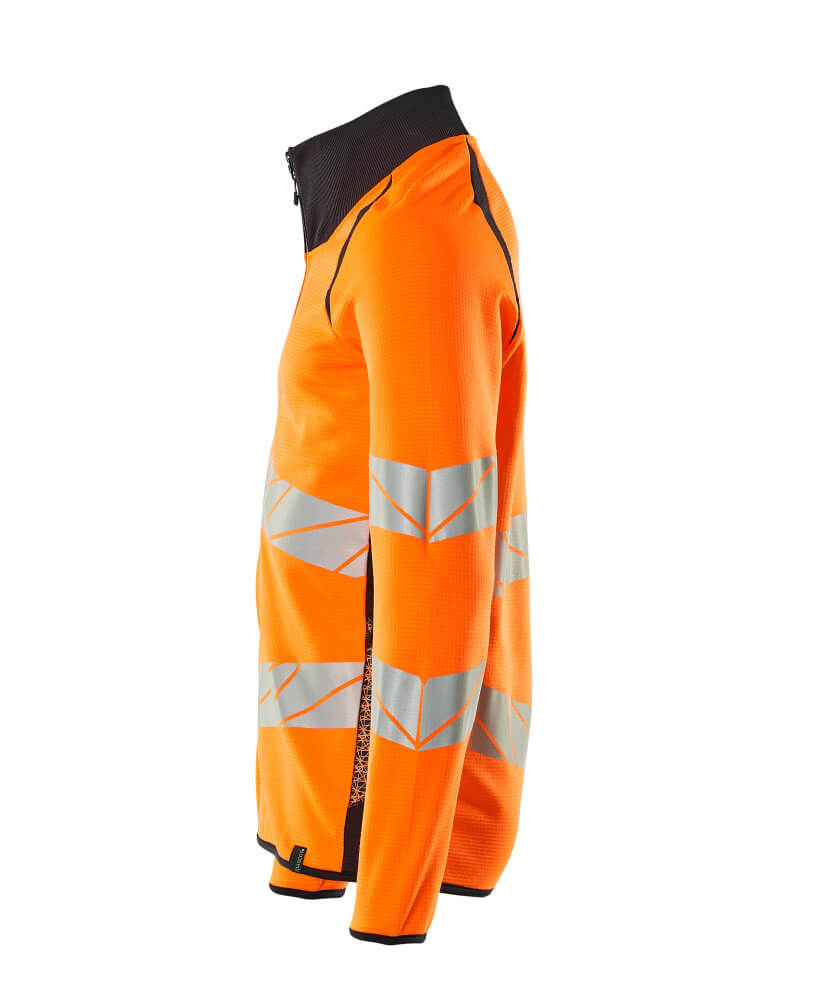 MASCOT ACCELERATE SAFE Sweatshirt with zipper 19184 Hi-vis Orange/dark Navy