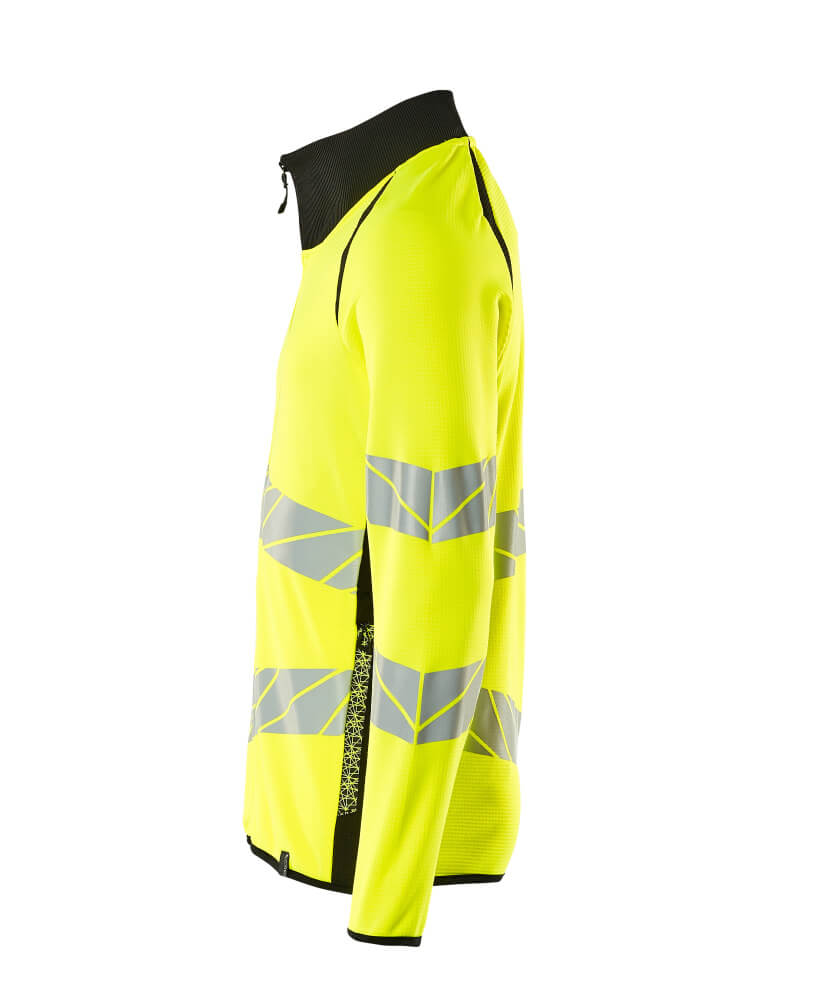 MASCOT ACCELERATE SAFE Sweatshirt with zipper 19184 Hi-vis Yellow/black
