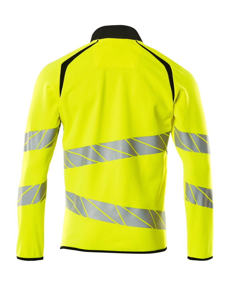 MASCOT ACCELERATE SAFE Sweatshirt with zipper 19184 Hi-vis Yellow/black