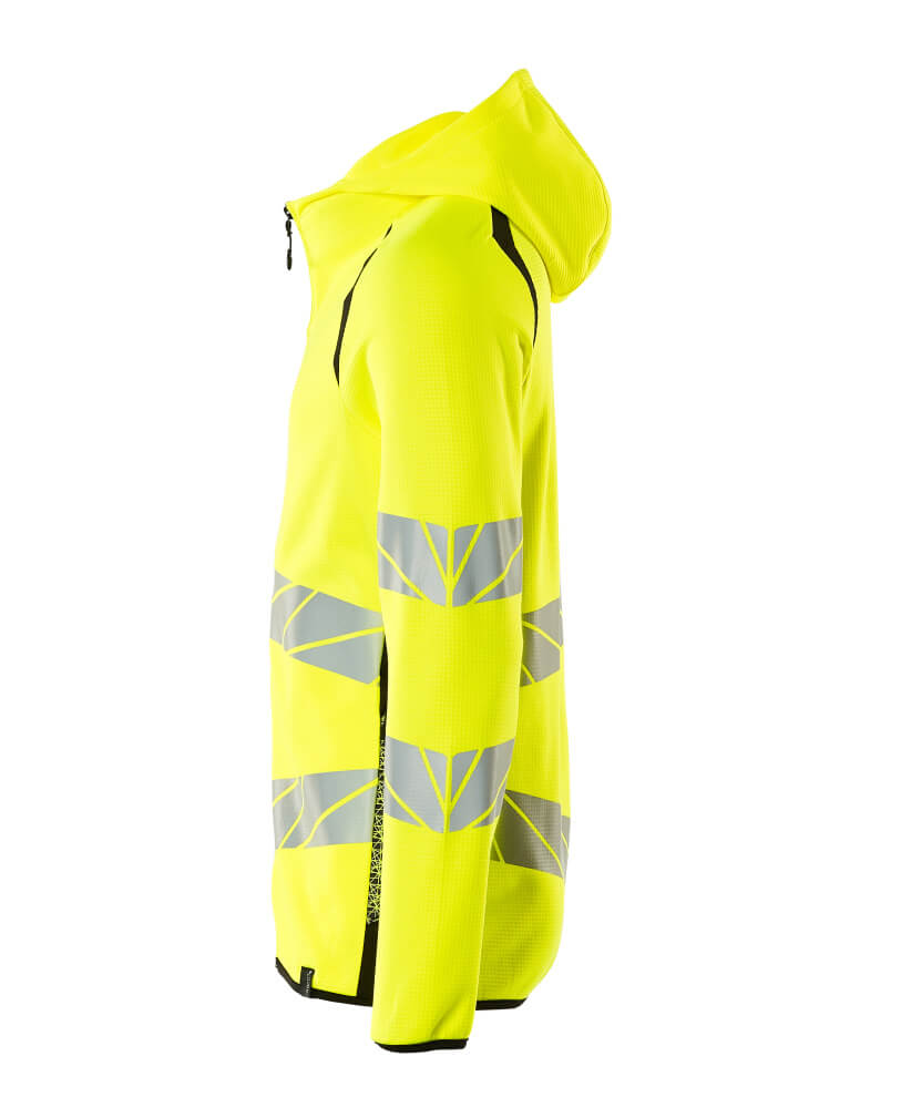 MASCOT ACCELERATE SAFE Hoodie with zipper 19284 Hi-vis Yellow/black