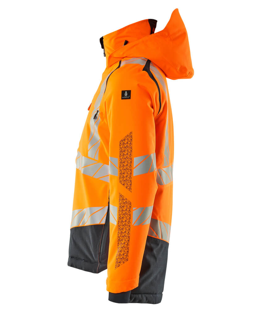 MASCOT ACCELERATE SAFE Winter Jacket 19335 Hi-vis Orange/dark Navy