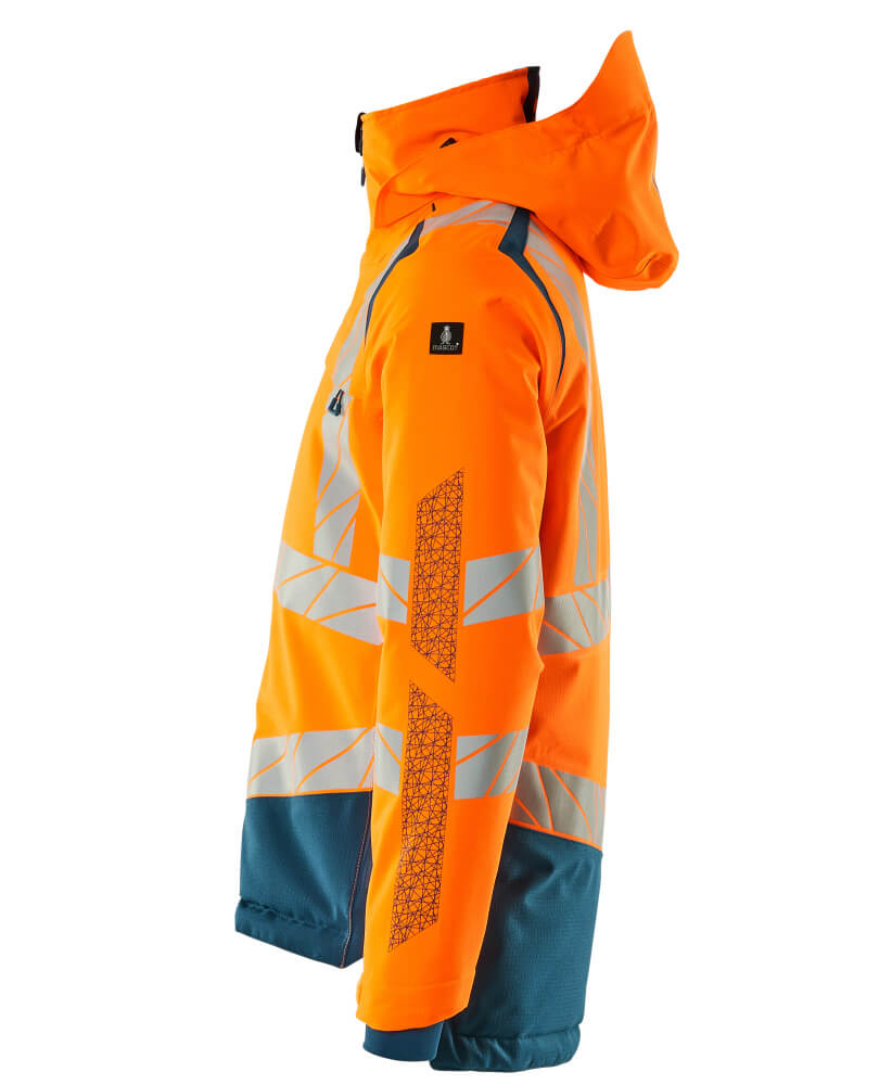 MASCOT ACCELERATE SAFE Winter Jacket 19335 Hi-vis Orange/dark Petroleum