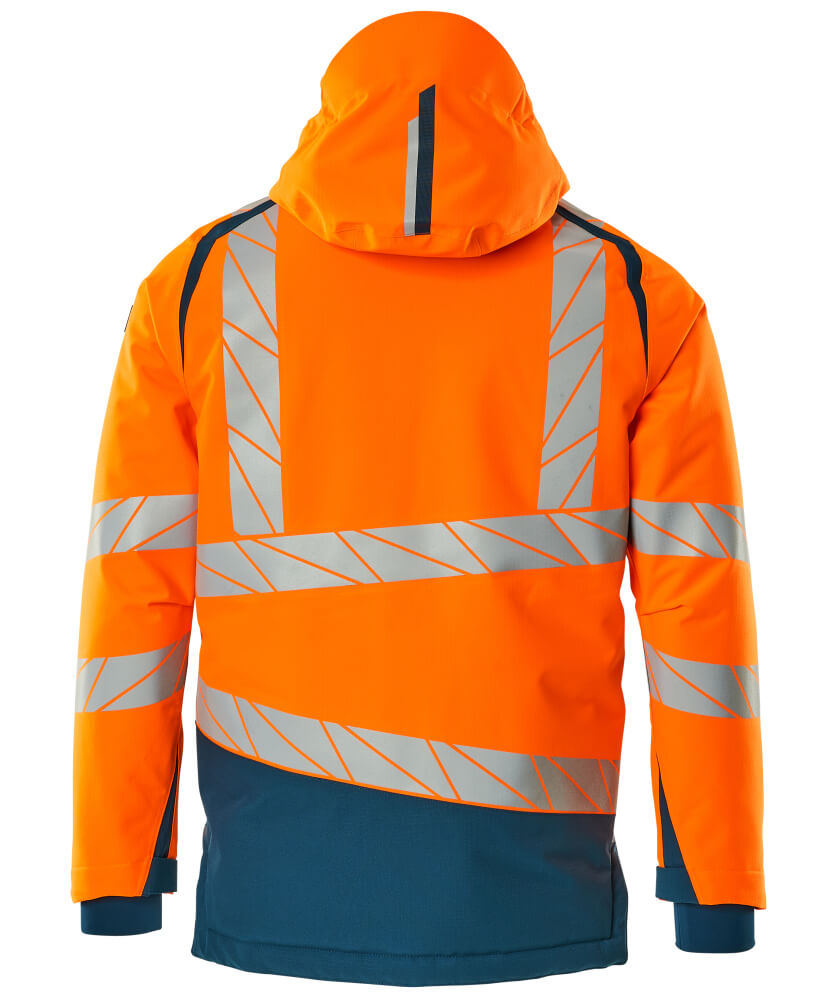 MASCOT ACCELERATE SAFE Winter Jacket 19335 Hi-vis Orange/dark Petroleum