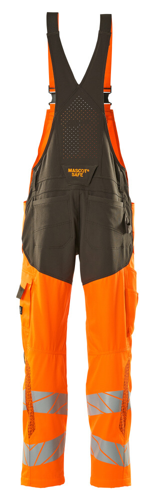 MASCOT ACCELERATE SAFE Bib & Brace with kneepad pockets 19569 Hi-vis Orange/dark Anthracite