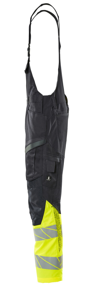 MASCOT ACCELERATE SAFE Bib & Brace with kneepad pockets 19669 Dark Navy/hi-vis Yellow