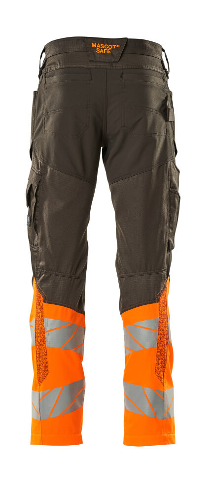 MASCOT ACCELERATE SAFE Trousers with kneepad pockets 19679 Dark Anthracite/hi-vis Orange
