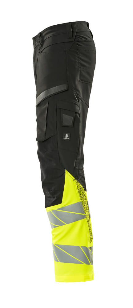 MASCOT ACCELERATE SAFE Trousers with kneepad pockets 19879 Black/hi-vis Yellow