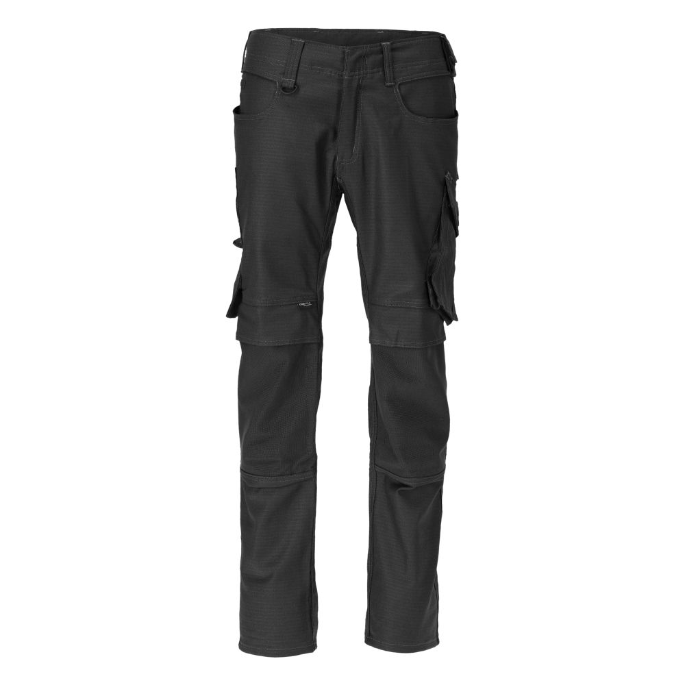 MASCOT UNIQUE Trousers with kneepad pockets 20279 Black