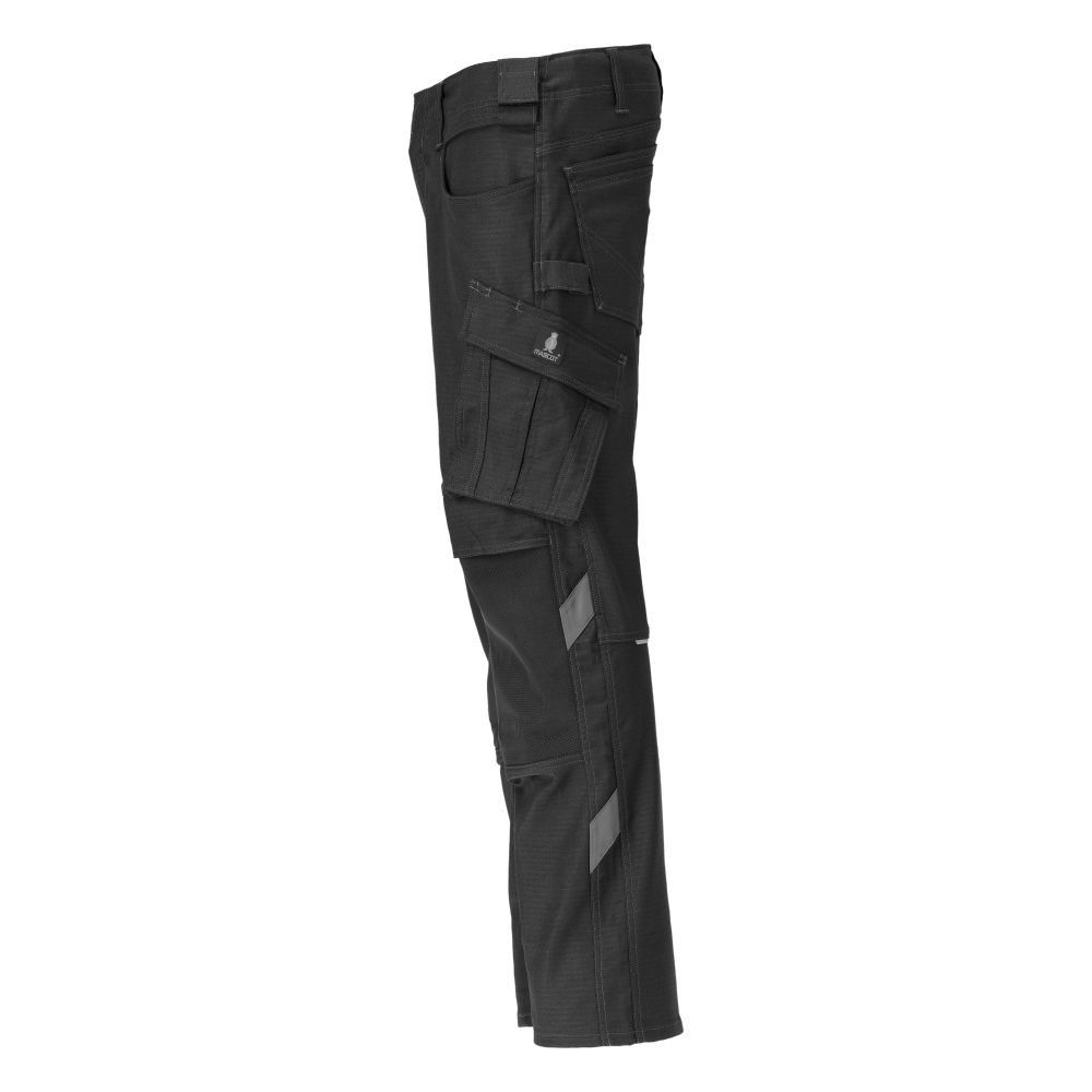 MASCOT UNIQUE Trousers with kneepad pockets 20279 Black