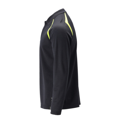 MASCOT ACCELERATE MULTISAFE Polo Shirt, long-sleeved 21583 Dark Navy/hi-vis Yellow