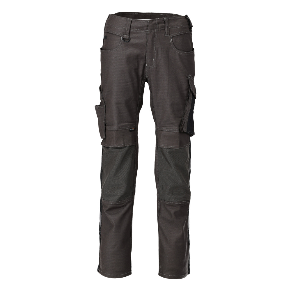 MASCOT UNIQUE Trousers with kneepad pockets 21979 Dark Anthracite/black