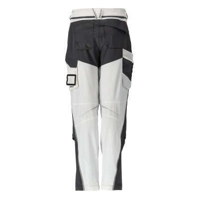 MASCOT CUSTOMIZED Trousers with kneepad pockets 22078 White/stone Grey