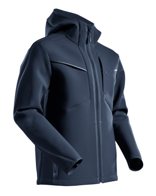 MASCOT CUSTOMIZED Softshell jacket with hood 22086 Dark Navy