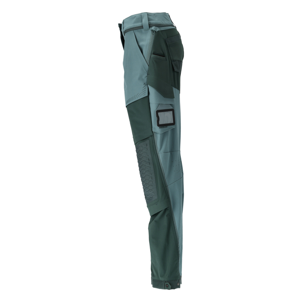 MASCOT CUSTOMIZED Trousers with kneepad pockets 22278 Light Forest Green/forest Green