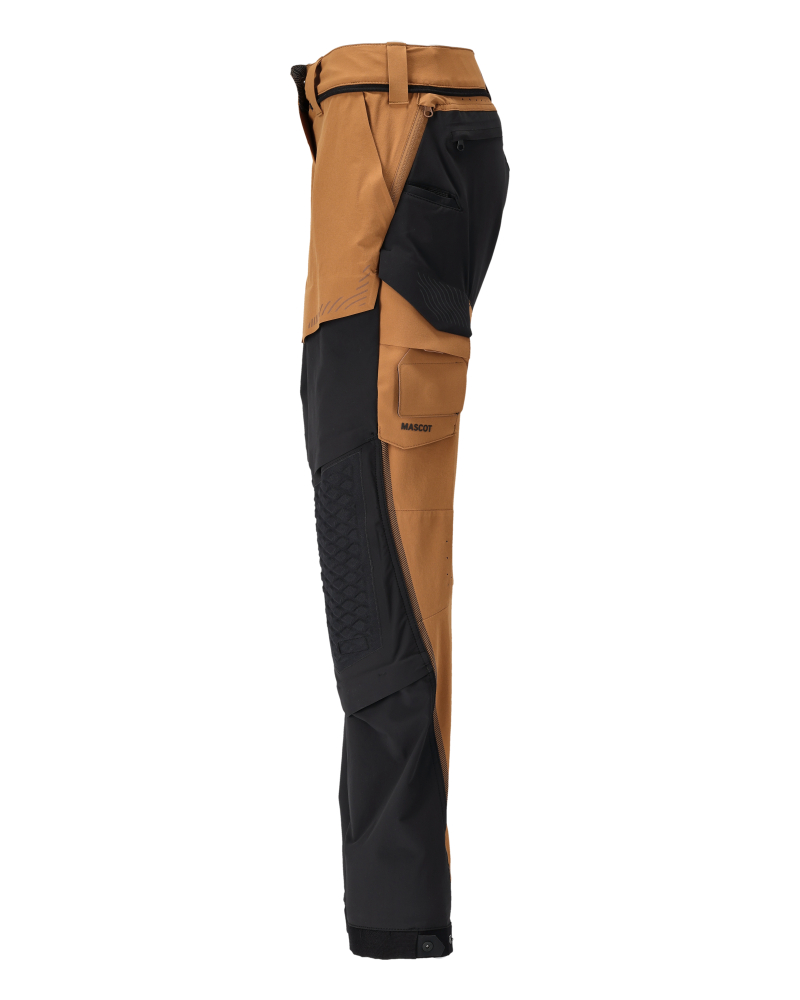 MASCOT CUSTOMIZED Trousers with kneepad pockets 22278 Nut Brown/black