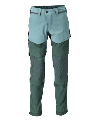 MASCOT CUSTOMIZED Trousers with kneepad pockets 22279 Light Forest Green/forest Green
