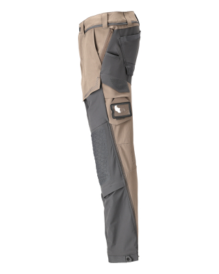 MASCOT CUSTOMIZED Trousers with kneepad pockets 22279 Dark Sand/stone Grey