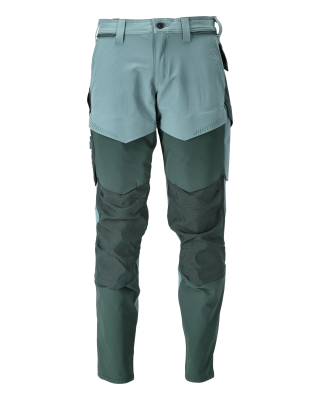 MASCOT CUSTOMIZED Trousers with kneepad pockets 22379 Light Forest Green/forest Green