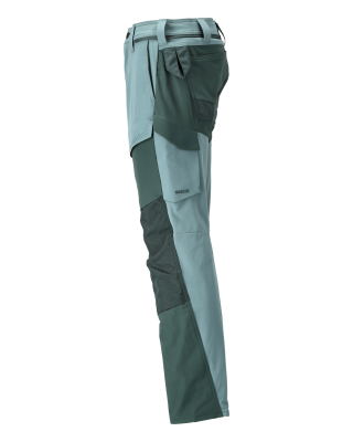 MASCOT CUSTOMIZED Trousers with kneepad pockets 22379 Light Forest Green/forest Green