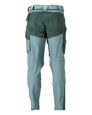 MASCOT CUSTOMIZED Trousers with kneepad pockets 22379 Light Forest Green/forest Green
