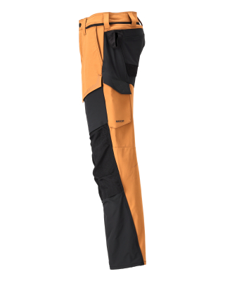 MASCOT CUSTOMIZED Trousers with kneepad pockets 22379 Nut Brown/black