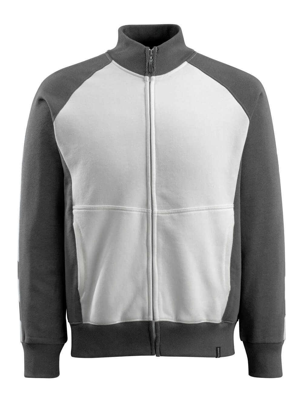 MASCOT Amberg Sweatshirt with zipper 50565 White/dark Anthracite